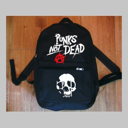 Punks not Dead jednoduchý ľahký ruksak, rozmery pri plnom obsahu cca: 40x27x10cm materiál 100%polyester